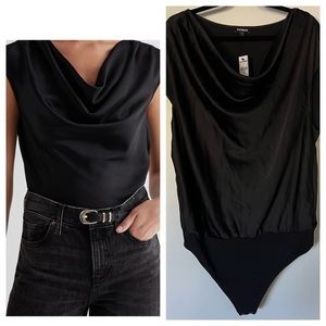 Express - Satin Cowl Neck Gramercy Bodysuit
